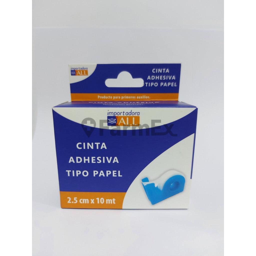 Cinta Adhesiva Tipo Papel con Dispensador 2,5 cm x 10 m Importadora All